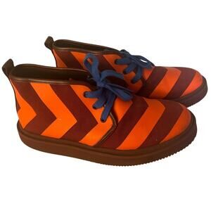 UN United Nude Geo Desert Boots Shoes - Orange/Maroon Size: 43 - Excellent